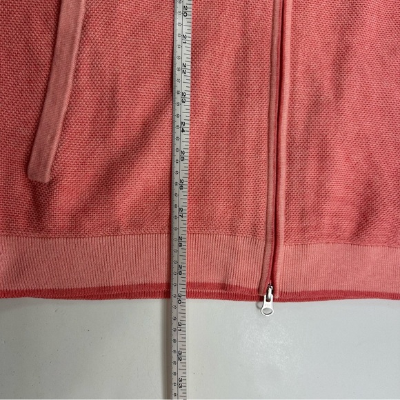 NWT Tommy Bahama Island Zone Men’s Full Zip Vest Sweater XLT Coral Peach Pocket - Picture 6 of 8